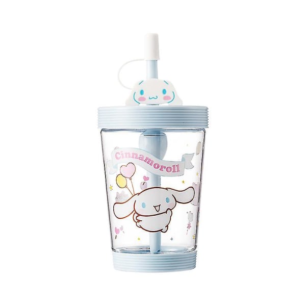 Kawaii Sanrioes Anime Cinnamoroll Kuromi My Melody Vattenflaska Dricka Cartoon Portable Sport Te Kaffe Cupka Halmkopp Gåvor NM-3Q