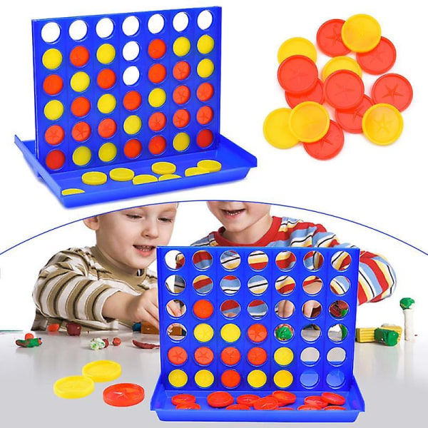 Foldable Connect 4 In A Line Board Game Children's Educational Toys Kids Children Line Up Row