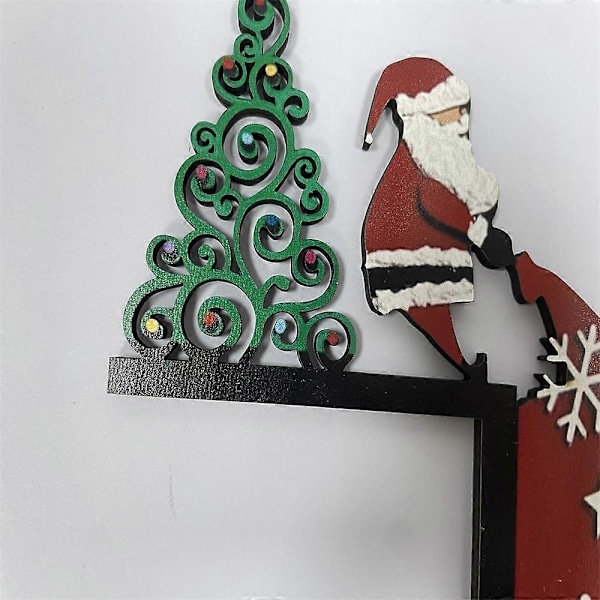 Jul Dörrdekoration Julhem Dekor Rolig Snögubbe Jultomte Övre Dörrkarm Hörnskylt Dekorationer (Jultomte) (LGL)