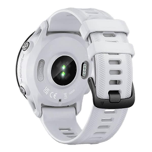 Officiel Twill Silikone Urrem Til Garmin Forerunner 955 (LGL) White