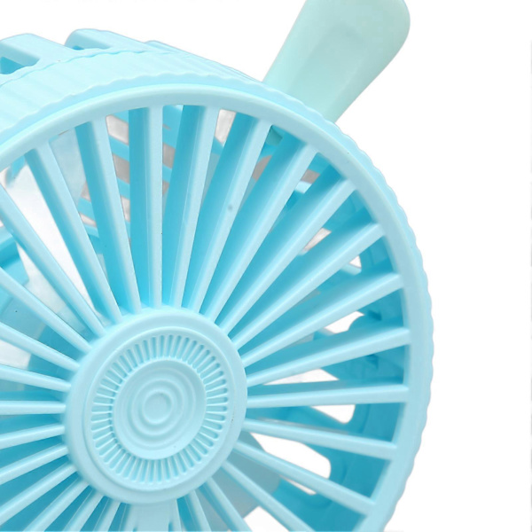 Håndholdt ventilator med kaninøre-stil, USB-opladning, 2 hastighedstilstande, 500mAh batteri, ergonomisk mini bærbar ventilator til hjem, rejse, kontor, blå (LGL)