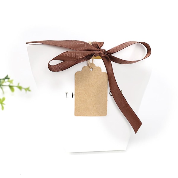 100x Pappersetiketter - Brun (LGL)