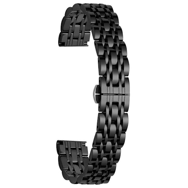 Til Garmin Lily 2 Urrem 7-Perler 14mm Rustfrit Stål Udskiftningsrem LGL Black