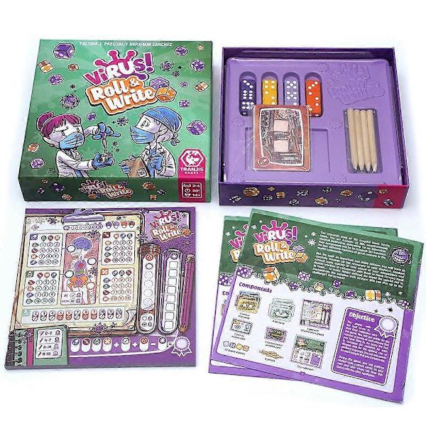 Game Factory Virus! Virus! Roll & Write 、Virus Halloween 、Virus! 2 Evolution Expansion ，Partyspil fø  (LGL) Virus Evolution