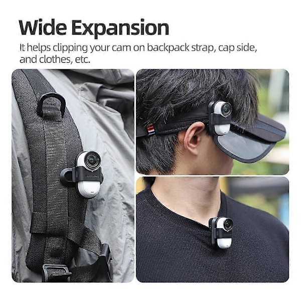 Til Insta360 GO 3S Rygsæk Klips Sports Kamera Beslag 360 Graders Alligator Klips LGL As shown