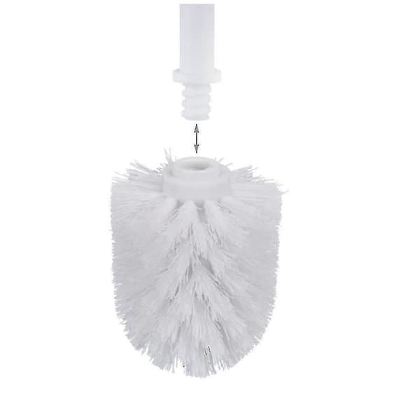 6 stk Toalett Erstatningsbørstehode Hvit Erstatningsbørster Diameter 8cm (LGL) White 5pcs