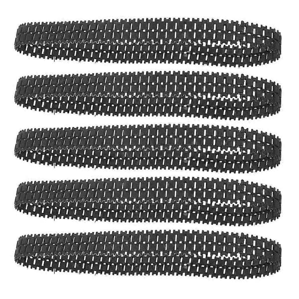 5 stk. gummilarvefødder til RC DIY robotmodel, holdbare larvefødder med glat greb til udskiftningsdele til tankchassis (LGL) Black 15.00X6.00X1.50CM