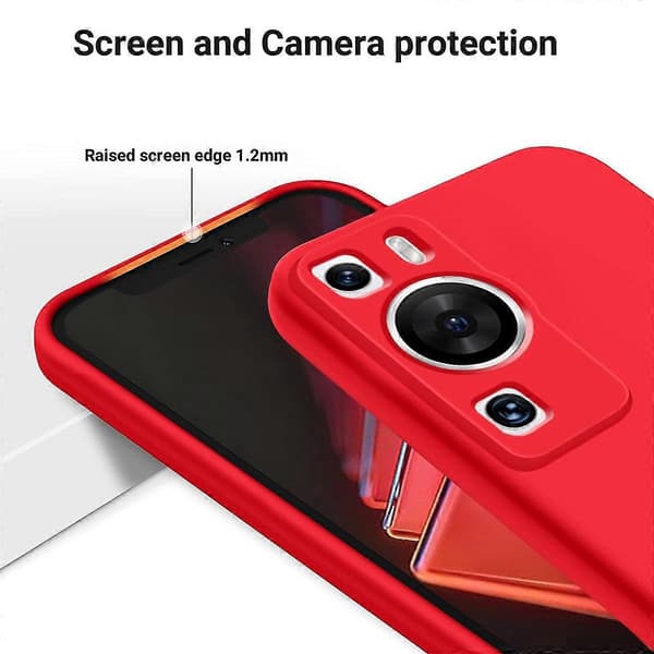 Flydende silikone etui til Huawei P60/P60 Pro (LGL) Red