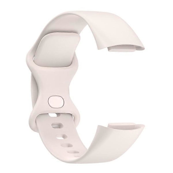 Til Fitbit Charge 5 Silikone Urrem LGL Moon White S