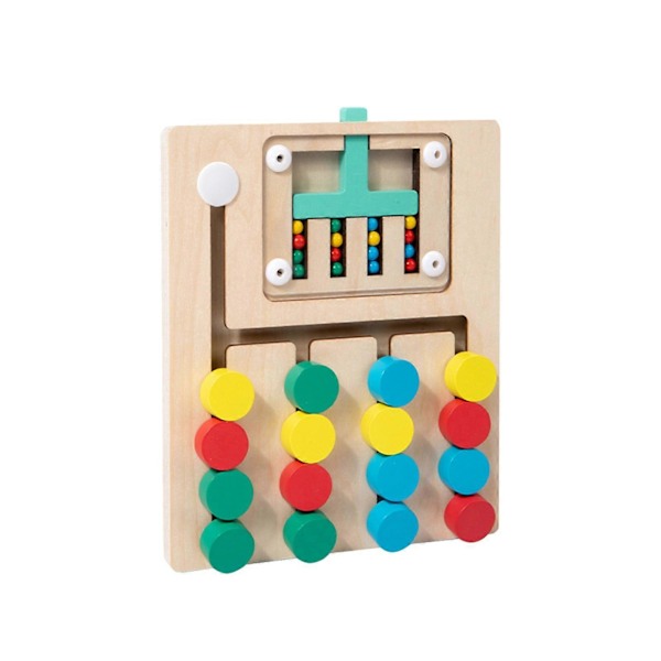 Tre 4-kanals Fargerike Kuler Gåbrett Puslespill Lære Fire Farger Kuler Gåspill Tanketrening Feriegave FLYE241575 LGL Multicolor