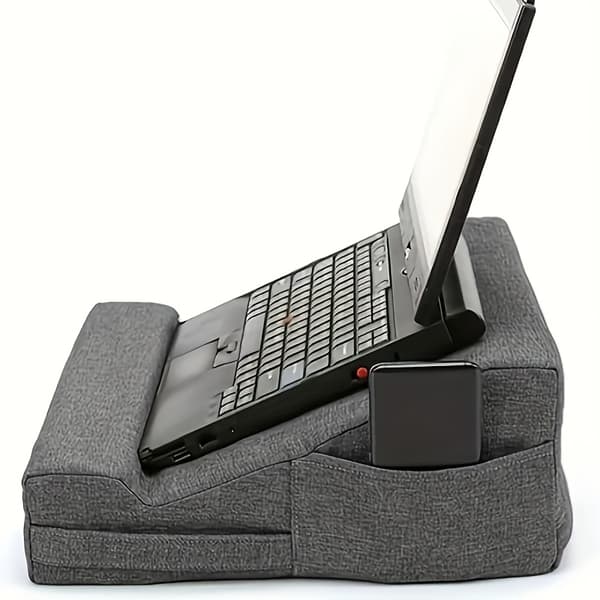 [Polyester Tablet Pude] Polyester Tablet Pude | Justerbart Stativ - Komfortabel Seng Pude til Læsning, Se Videoer, Holdbart Materiale (LGL) Blue