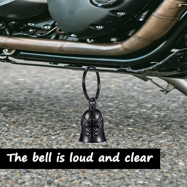 2025 Moottoripyörän Risti Kello - Moottoripyörän avaimenperä Biker Bells suojaa kuljettajaa (LGL)