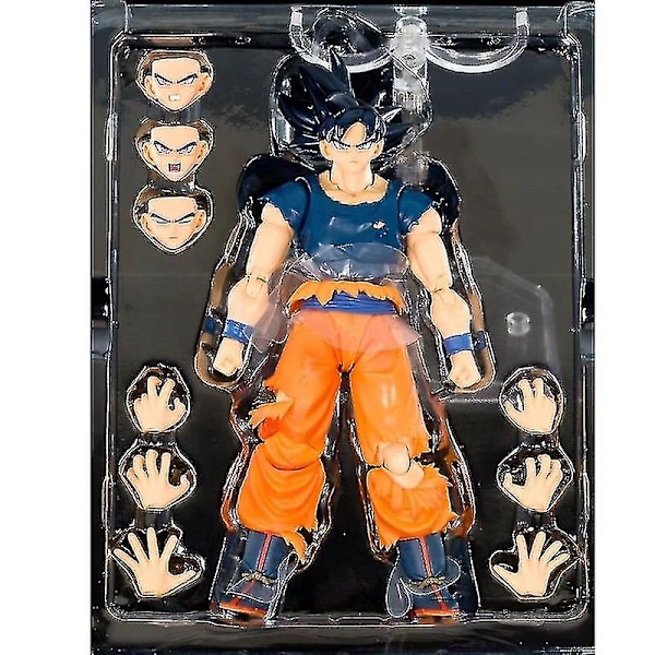 Anime Dragon Ball Figur Son Goku Figur SHF Super Hvit Håret Son Goku PVC Action Figur Modell Dukke Leke Figur Gave Til Barn Black