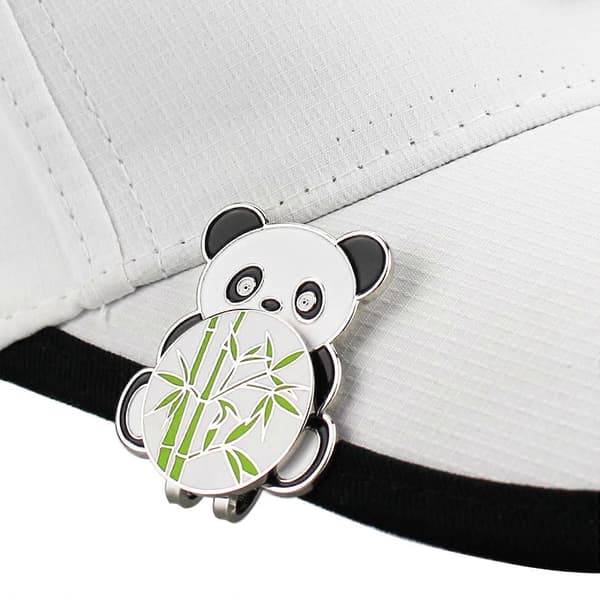 Yndigt Panda Mønster Golf Hatteclips Golfbold Markør Holder Golf Kasket Clips (LGL)