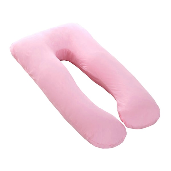 Örngott i bomull för U-formad gravidkudde Tvättbart bekvämt örngott för sidokudde LGL Pink 70x130cm