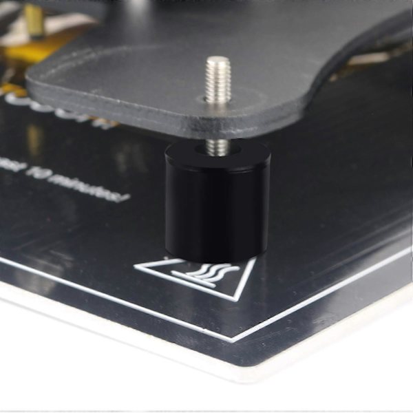 Silikoneisoleret dæmperbufferrørsenhed 3D-printer opvarmet seng nivellering Anet A8 Wanhao D9 Anycubic Mega, 40*40*8mm Sort (LGL)