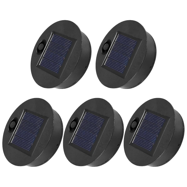 5 stk. udskiftning af solcellelamper (øverste størrelse 2,76 tommer, nederste størrelse 2,36 tommer), 7 varmt hvide LED-vandtætte [LGL] As Shown