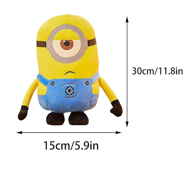 Søte Minion plysjleker Minion plysjdukke gaveleke plysj bursdagsgave [LGL] Stuart 11.8In