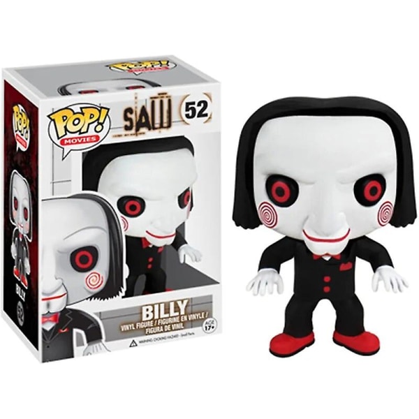 Horrorfilm-serie Saw Vinylfigur #52 Billy Glows In The Dark Collection Actionfigur Legetøj Vinyl Dukke Halloween Gaver with retail box