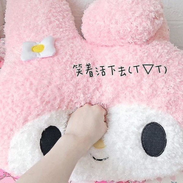 65x70cm Kawaii Sanrio Myke Plysjdukker Gigant Kuromi Melody Plysjleker Sove Klem Pude for Barn Jenter Gave My Melody