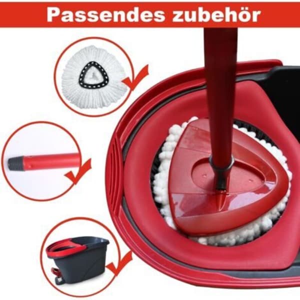 Ersättningssvängbas kompatibel med Vileda EasyWring Single Pot System mopp, ersättningshuvud, triangulär bas, tillbehör för Mocio-1（LGL）