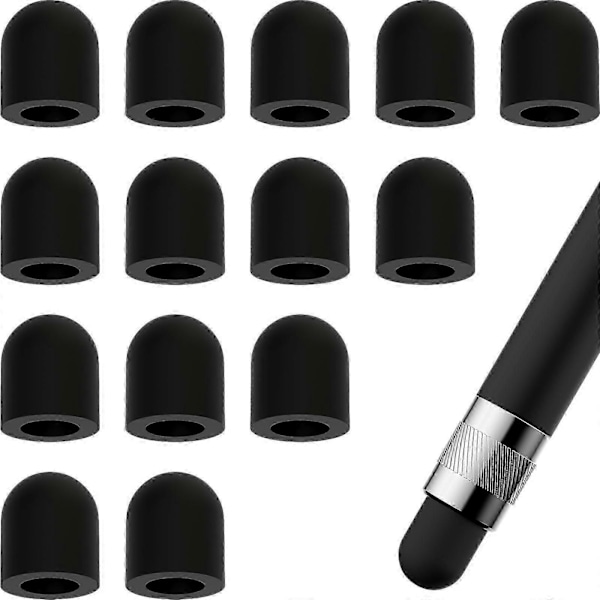 15 stk Erstatning Stylus Tupper Silikon Erstatning Pennetupp Deksel for Touch Penn Stylus Berøringsskjerm Penner (LGL)