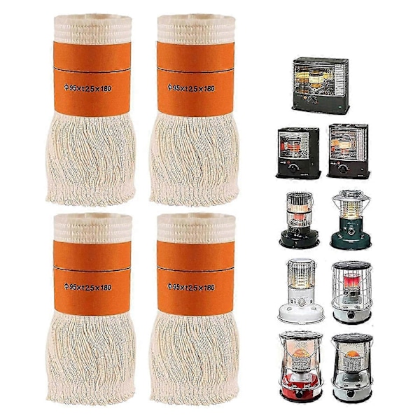 4 Stykker Vekefor Petroleumsovn for Innendørs Bruk, Vekefor Petroleum Varmeovn, Erstatning W LGL OrangeCreamyWhite