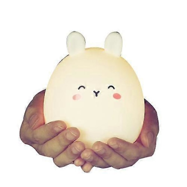 Silikoninen pupu yövalo, ladattava yöpöytälamppu, imetys silmien suojalamppu LGL 9-color pat control Cute rabbit