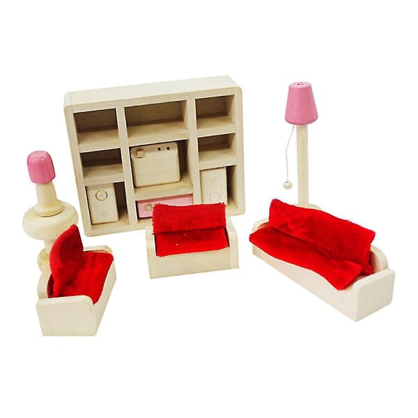 1 Set 1:12 Miniatyr För Dockhus Trämöbler Barn Leksaker Gåva Fo LGL Random