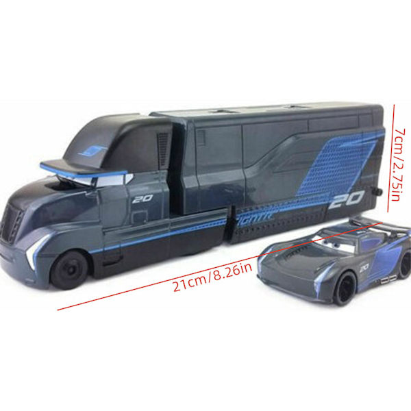 Biler 2 3 Film Mcqueen & The King & Chick Hicks & Mack Truck Onkel Diecast Kjøretøy Leker Sett [LGL] Blue