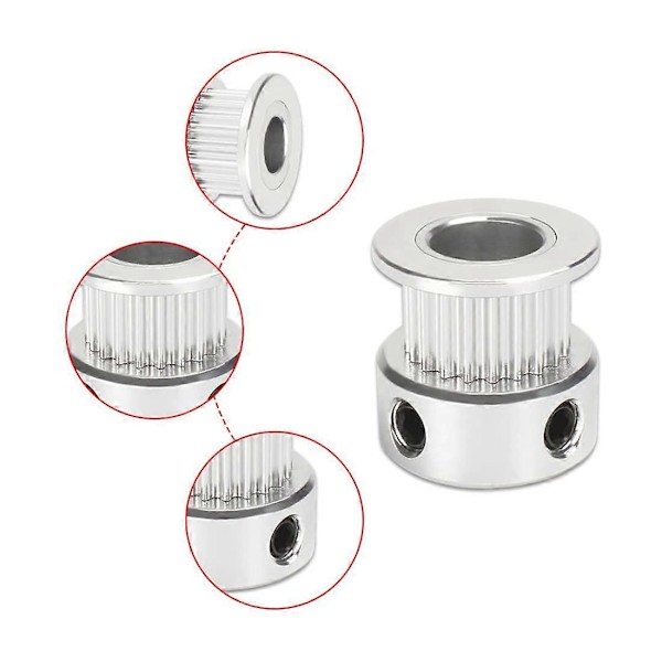 Pakke med 10 GT2 Timing Pulley med 20 tænder 3D-printertænder, 5 mm boring, 6 mm bredde (LGL)