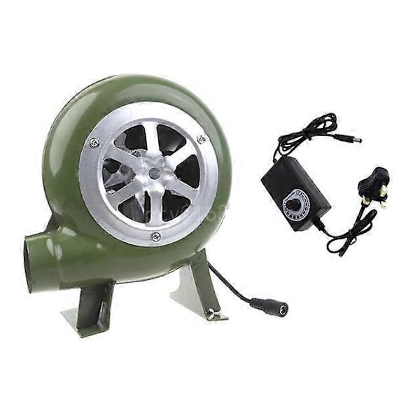 Sähköpuhallin BBQ-tuuletin 100v 220v Sopii grillaukseen, pieni pajasmiesten ahjo, puhallin nopeusadapterilla AC100-240V LGL UK 40 watts