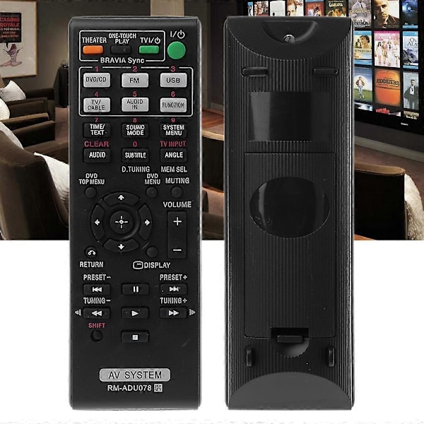 Erstatning RM-ADU078 Audio/Video Receiver Fjernbetjening Generisk til HBD-DZ175 (LGL)