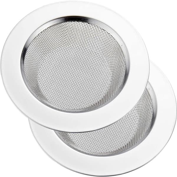 2-delt køkkenvasksi, køkkenvasksi i rustfrit stål, vasksi med stor bred kant, 4,5 tommer diameter (LGL)