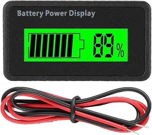 12-48V Universal Batterikapacitetsindikator Batteristrøm Display Tester Voltmeter (Grøn) (LGL)
