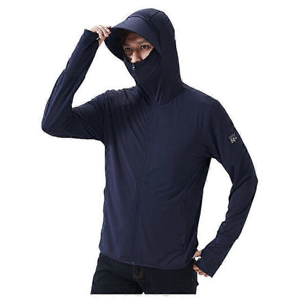 Långärmad Hoodie Sommar Dam Sol UV-skydd Snabbtorkande Kläder Herr Hoodie Jacka Tunn Strandtröja LGL men light gray Asian size L
