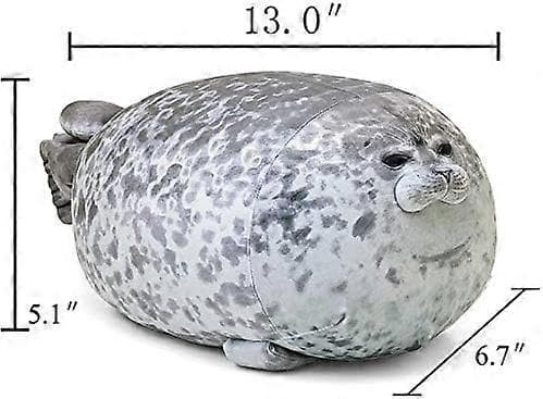 MerryXD Pyöreä Pullukka Hylje Tyyny, Täytetty Puuvilla Pehmolelu Söpö Valtameri Keskikokoinen (44,7 cm) (LGL) Grey Small