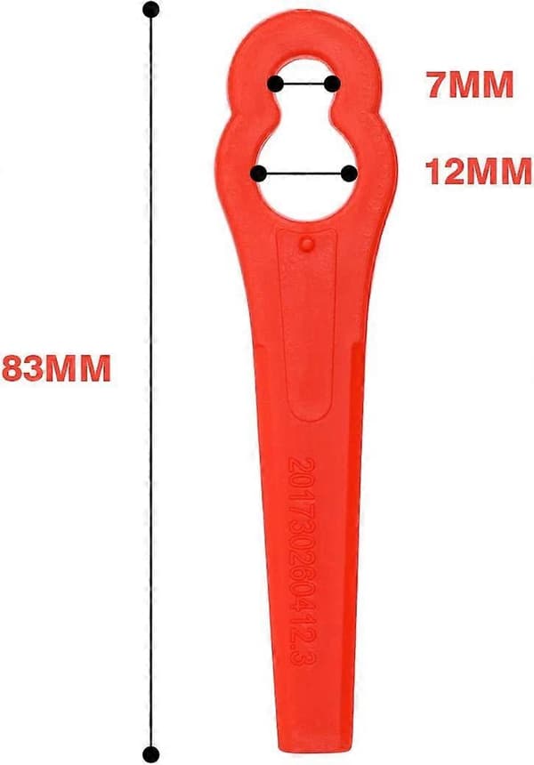 50 stk. Udskiftningsblade til plæneklipper, plastik plæneklipperblade (LGL)