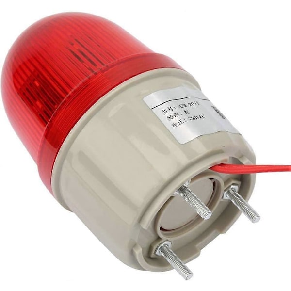 LED Stroboskop Signallampa 220V AC/3W, LED Blinkande Strålkastare Varningslampa Alarmlampa, Fast Bult, Diameter 75mm (LGL)
