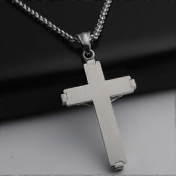 Kors Rustfrit Stål Jesus Titanium Herre Vedhæng Halskæde Tilbehør LGL