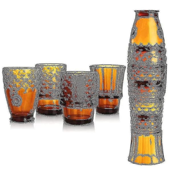 Koi Stack Ass Set Fiskformad Gobelet Kopp Cocktail Ölglas Stapelbara Dricksglas Set Glasvaror (LGL) Blue