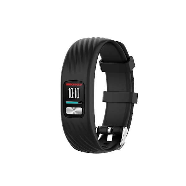 Silikonarmbånd for vivofit 4 Sportsklokke Myk Remsløyfe Armbånd Black