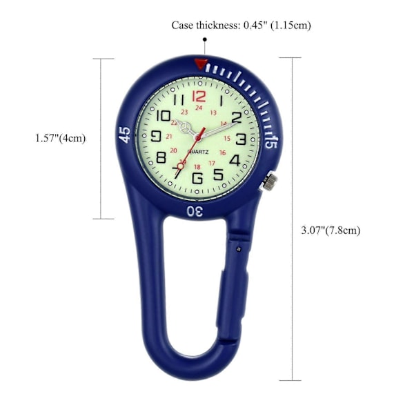 Clip-on Karabinhage Lysende FOB Digitale Sportsure Til Læger Sygeplejersker Vandrere Yo LGL Sliver
