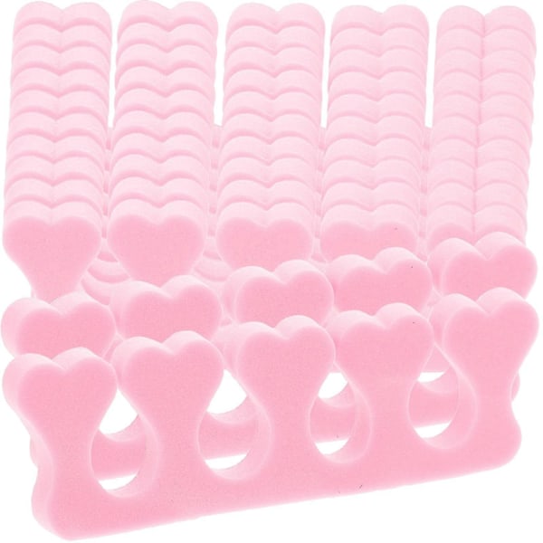 40 stk. Svamp Negl Finger Tå Separatorer Neglekunst Pedikyr Manikyr Verktøy (Rosa) (LGL)