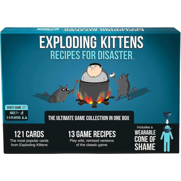 Exploding Kittens Reseptit Disaster Deluxe -peliin -Venäläisen ruletin set