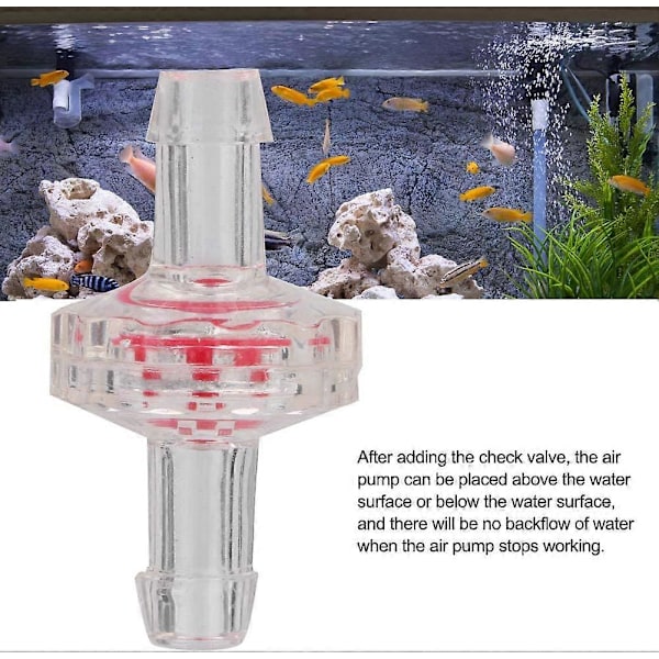 10 st Akvarium Luftpump Backventiler Plast Enkelriktad Backventil Vattenstopp Tillbehör för Akvarium (7mm) (LGL)