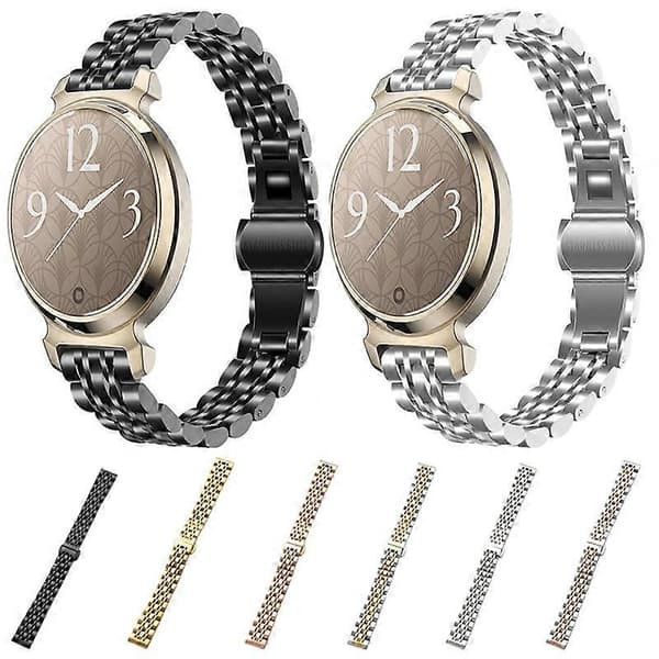 Syv-perlers 14mm Urrem i rustfrit stål til Garmin Lily 2 (LGL) Silver