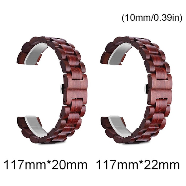 Rem for Huami klokke 1/2/GTR for Huawei GT klokke Strap Hurtig utløsing sandeltre Band Black Brown 22mm