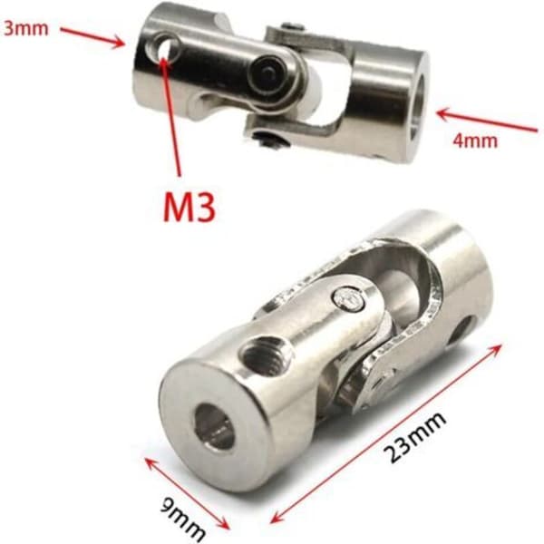 1-pack 3-4 universell styraxelkoppling för gör-det-själv-marintillbehör silver (LGL)