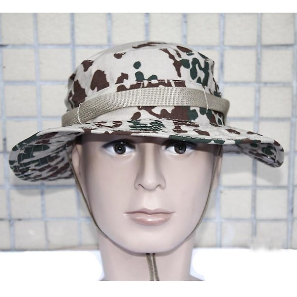Camouflage Taktisk Airsoft Sniper Boonie Hat Jagthat Fiske Udendørs Bred Skygge Unisex Udendørs Vandrehat LGL DS 60CM